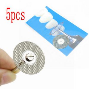 5pcs Dental 0.25mm Double Sided Diamond Cutting Disc for Separating Polish Ceramic Teeth Whitening