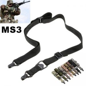 MS3 Gun Sling Tactical Rifles Carry 2 Points Sling Adjustable Length Multi Mission Nylon Shoulder Strap Airsoft Gun Belt Rope