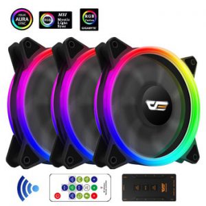 Aigo DR12 Pro Cooler PC Case Fan RGB Fan 120mm Fan Adjust Argb Mute IR AURA SYNC Cooler Master RGB Cooling Computer Fans