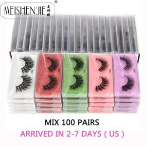 Wholesale Mink Eyelashes 30/40/50/100pcs 3d Mink Lashes Natural false Eyelashes messy fake Eyelashes Makeup False Lashes In Bulk