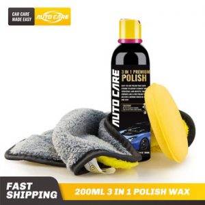 200ml Car Wax Polish Wax Scratch Remover 3 in 1 One Step Carnauba Wax Paint Care Grinding Compound Wax Polishing Repair Kit