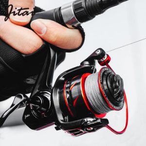 JITAI Meteor Spinning Reel Aluminium Handle Max Drag 8KG 9+1BB And Spool 5.2:1 Speed Multicolor Wheel Carp Fishing Reels