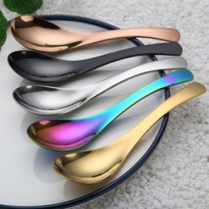 Tableware Spoon Set for Kitchen Silver Gold Set Spoon Gold Stainless Steel Kitchen Spoon Set Rose Gold Eco Friendly