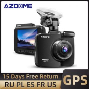 AZDOME GS63H Car Dash Cam 4K 2160P Dash Camera Dual Lens Built in GPS DVR Recorder Dashcam With WiFi G-Sensor Loop Recording