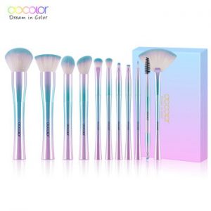 Docolor 11PCS Makeup Brushes set Best Christmas Gift  Powder Foundation Eyeshadow Make Up Brushes Cosmetic Soft Synthetic Hair