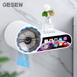 GESEW Portable Toilet Paper Holder For A Bathroom Waterproof Toilet Paper Holder Wall-mounted Tissue Box WC Bathroom Accessories