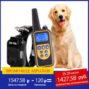 800m Electric Dog Training Collar Pet Remote Control Waterproof Rechargeable with LCD Display for All Size Shock Vibration Sound