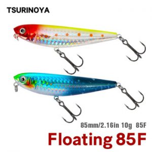 TSURINOYA Top Water Floating Pencil Hard Fishing Lure DW12 85mm 10g Long Casting Wobblera Swimbait Pike Bass Snakehead Bait