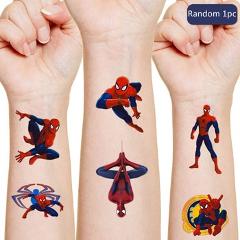 Spiderman Disney original Tattoo stickers random 1PCS action figure super heroes Cartoon boys girls Christmas birthday gifts