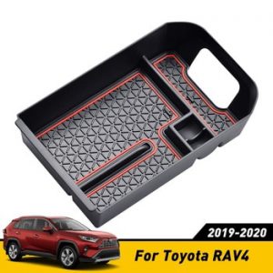 Fit For Toyota RAV4 RAV 4 2019 2020 Central Storage Box Armrest  Armrest Glove Holder Plate Car Container Organizer Accessories