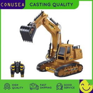 1/18 RC Truck RC Excavator 2.4G Radio Controlled Car Caterpillar Tractor Model Engineering Car Digging Soil Sound Toys For Boys