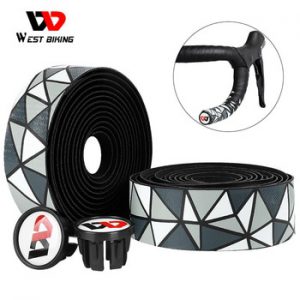 WEST BIKING 2Pcs PU EVA Soft Bicycle Handlebar Tape Anti-slip Bike Handlebar Strap Road Bike Handle Bar Tapes Bike Accessories