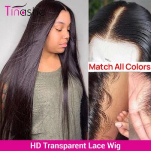 Tinashe Transparent Lace Wigs 13x6 Lace Front Human Hair Wigs Brazilian Straight Lace Front Wig 28 30 inch Hd Lace Frontal Wig