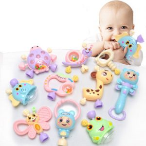 6Pc-10Pc/Set Montessori Toys Teething Kids Educational Crib Mobile Baby Teether Toy For Girls Waldorf Rattle Toy Infant