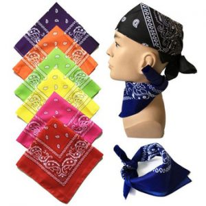 Fashion Hip Hop Men Women Bandana Sports Headwear Paisley Bandana Wrist Hairwrap Double Sided Head Wrap Scarf Headwear