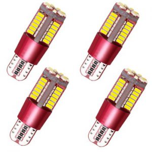 4PCs T10 W5W 194 White Canbus Error Free Car Bulb LED Light Interior Map Read Door License Plate Auto Lamps 4014 SMD 57Chips 12V