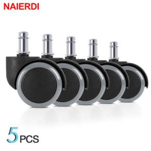 5PCS NAIERDI Universal Mute Caster 50KG Wheel 2" Replacement Office Chair Swivel Rollers 360 Degree Wheels Furniture Hardware