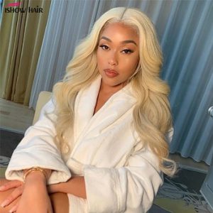 Ishow Transparent Lace Frontal Wig 30 32 Inch Brazilian Blonde Lace Front Wig Human Hair 13x4x1 Middle Part Lace Frontal Wig