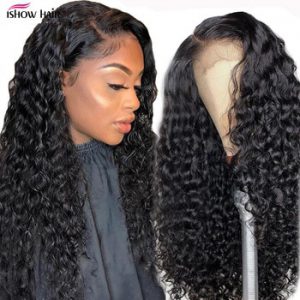 Ishow Deep Wave Frontal Wig 13x6 Lace Front Human Hair Wigs 13x4 Deep Curly Lace Front Wig Human Hair 4x4 Deep Wave Closure Wig