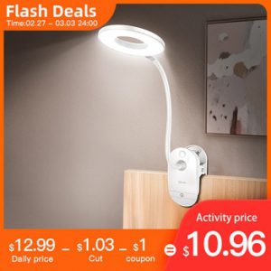 Flexo Table Lamp Led Desk Lamp Touch Clip Study Lamps Magnifier Gooseneck Desktop usb Table Light Rechargeable 18650  Battery