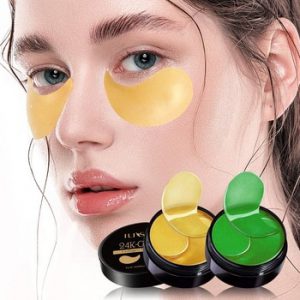 60pcs-Gold Collagen Eye Mask Seaweed Green Algae Eye Patches for Dark Circle Hydrating Eye Pad Anti-Wrinkles Nourishing