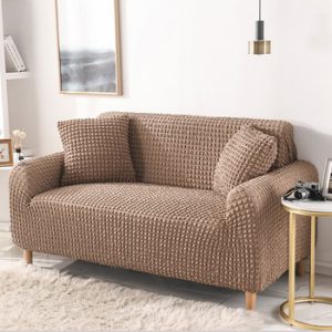 Solid Color Elastic Sofa Cover for Living Room Plaid Stretch Sectional Slipcovers Sofa Couch Cover L Shape 1-4 Seater