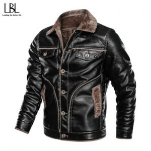 Winter Men's Leather Jackets Fashion Leather Coats Men Windbreaker Fleece PU Leather Top Male Jacket Brand 2020 Plus Size 8XL