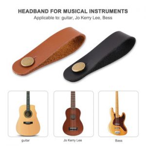 Guitar Neck Strap Guitar Strap Buckle Leather Head Belt Safe Lock Lightweight Portable Music Element Ukulele Bass Accessories