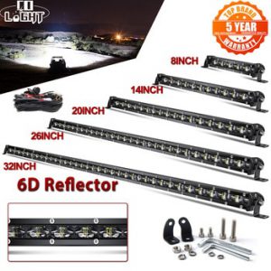 CO LIGHT 6D Slim Led Light Bar 12V 8" 14" 20" 26" 32" 38" 44" 50" inch Spot Flood Combo For SUV 4X4 Off Road LED Work Light Lamp