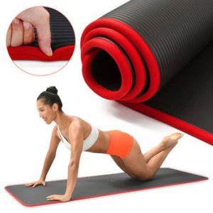 10MM Extra Thick Yoga Mat  NRB Non-slip 183cmX61cm Gymnastic Pilates Tear Resistant  Fitness Exercise Tasteless With Bandages