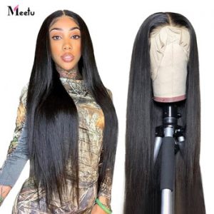 13x6 HD Lace Frontal Wig Bone Straight Lace Front Human Hair Wigs For Black Women Transparent Lace Wigs 4x4 5x5 Closure Wig