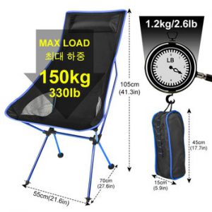 Outdoor Moon Chair Lightweight Fishing Camping BBQ Chairs Portable Folding Extended Hiking Seat Garden Ultralight 접는 의자