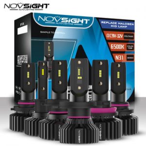 NOVSIGHT mini luces led para auto h7 car headlight h4 h11 h8 led fog lights 12V 9005 HB3 9006 HB4 automotive led lamps 6500K