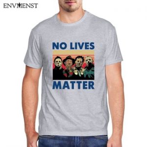 Envmenst t shirt men 100 cotton casual horror no lives matter men clothing oversize sweatshirt tops off white T-shirt XS-3XL