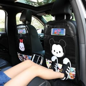 1Pcs Cartoon Car Seat Kid Protector PU Leather Cute Car Seat Back Cover Protector for Kids Children Anti-kick Mat Pad Waterproof