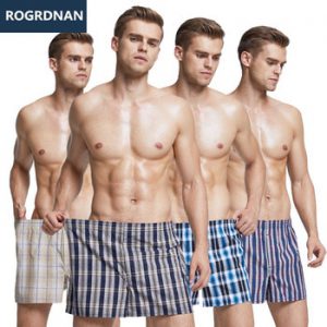 8 pcs Mens Underwear Boxers Shorts Casual Cotton Sleep Underpants Quality Plaid Loose Comfortable Homewear Striped Arrow Panties