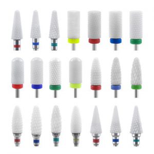 Ceramic Milling Carbide Nail Drill Bits Manicure Machine Burr Milling Cutters For Manicure Pedicure Electric Nail Drill Machine