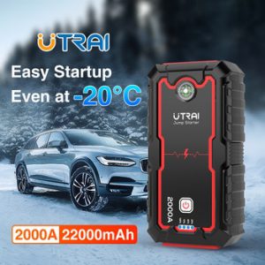 UTRAI Car Jump Starter Power Bank 22000mAh 2000A 12V Starting Device Portable Emergency Car Booster Auto Car Battery Charger Gas