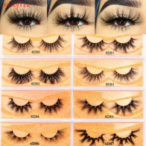 Visofree 5D Mink Eyelashes Cruelty Free Natural False Eyelashes Lashes Fluffy Soft Fake Eyelashes Extension Makeup Eyelashes