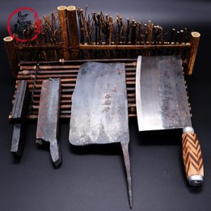 Handmade Chinese Kitchen Knives Traditional High Carbon Forged Kitchen Cleaver Wood Handle Slicing Serbian Chef Camping Knife