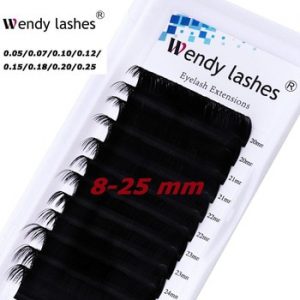 12 Lines Mix-Length Individual Eyelash Extension 20-25mm Mix Classic Natural Long Eye Lashes Korea Silk Volume Lash Extension