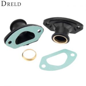 DRELD 2 Sets Chainsaw Parts Exhaust Intake Manifold With Ring & Gasket For 45CC/4500 52CC/5200 58CC/5800 Chinese Chainsaw Parts