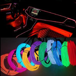 1M/2M/3M/5M Car Interior Lighting LED Strip Decoration Garland Wire Rope Tube Line flexible Neon Light With Cigarette Drive