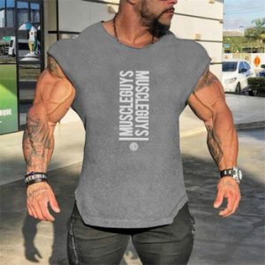 NEW Mens Gyms Singlets Sweatshirts sleeveless Vest letters print Bodybuilding Fitness male tank top Shirts Casual Muscle shirt