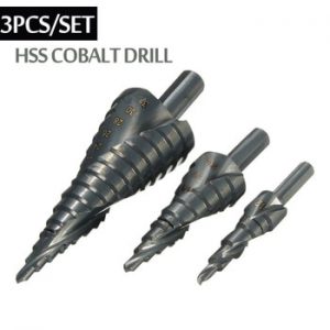 3PCS/SET 4-32MM HSS Cobalt Step Stepped Drill Bit Set Nitrogen High Speed Steel Spiral For Metal Cone Triangle Shank Hole