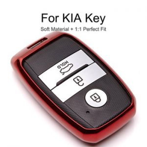 TPU Protection Car Key Case Cover Skin Shell For Kia Rio Sportage 2016 Ceed Sorento Cerato Picanto K2 K3 K5 Key Fob Chain Rings