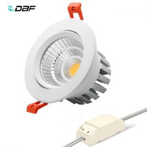 [DBF]Fast Heat Dissipation LED Dimmable Downlight 6W 9W 12W 15W Angle Adjustable Ceiling Recessed Spot Light AC 110V 220V