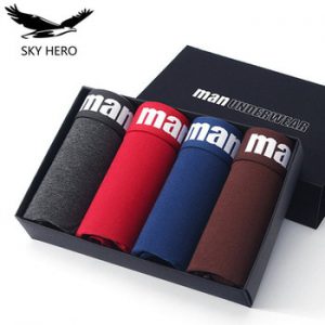 4pcs/Lot Cotton Boxers Man Underpants for Male Cuecas Calzoncillos Hombre Panties Shorts Bottoms Slip Homme Comfortable