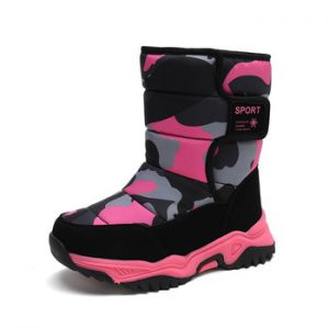 Winter Kids Boots For Girls Snow Boots Children Shoes Warm Plush Platform Ankel Boots Kids Pink Snow Boots Girls Rain Boots 9905