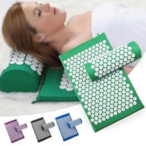 Yoga Acupressure Mat Neck Massager Cushion Kuznetsov's Applicator Back Pain Relief Needle Pad Eco Pranamat Pillow Set Gift Bag